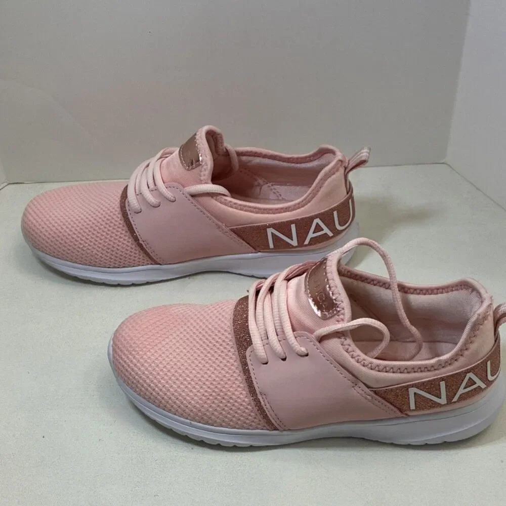 Nautica Girls Pink Lace Up Lightweight Sneakers US 4 UK 3 EU 36